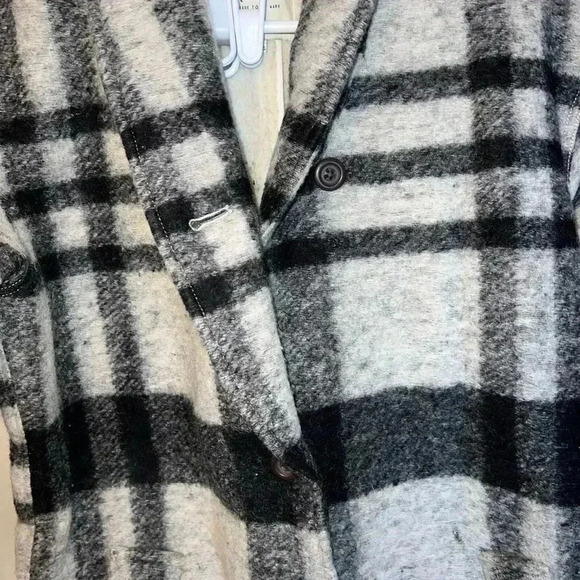 Madewell Black and Gray Plaid Teddy Jacket - Picture 5 of 16